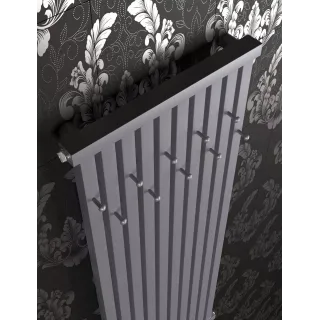 Grzejnik dekoracyjny pionowy Carlo z wieszakami 7-profili | Ldhiver.eu