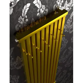 Grzejnik dekoracyjny pionowy Carlo z wieszakami 7-profili | Ldhiver.eu