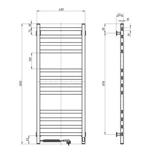 Grzejnik łazienkowy elektryczny nierdzewny AVANGARD Sensor | LDhiver