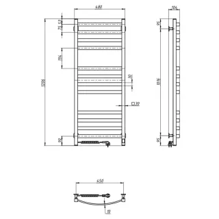 Grzejnik łazienkowy elektryczny AVALON Sensor