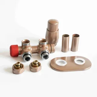 Zawór termostatyczny TWINS ALL IN ONE złoty | Ldhiver.eu