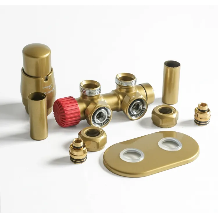 Zawór termostatyczny TWINS ALL IN ONE złoty | Ldhiver.eu