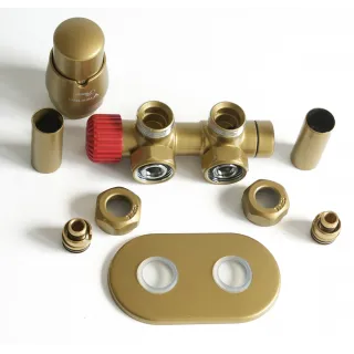 Zawór termostatyczny TWINS ALL IN ONE złoty | Ldhiver.eu