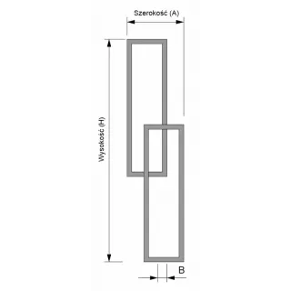 Grzejnik dekoracyjny Prostokąt 2+